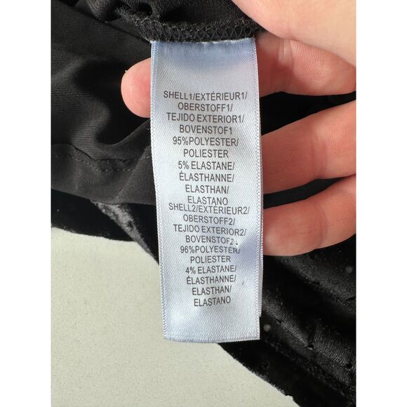 Adrianna Papell Mock Neck Perforated Velvet Side Slit Midi Dress Size Medium - Picture 7 of 9